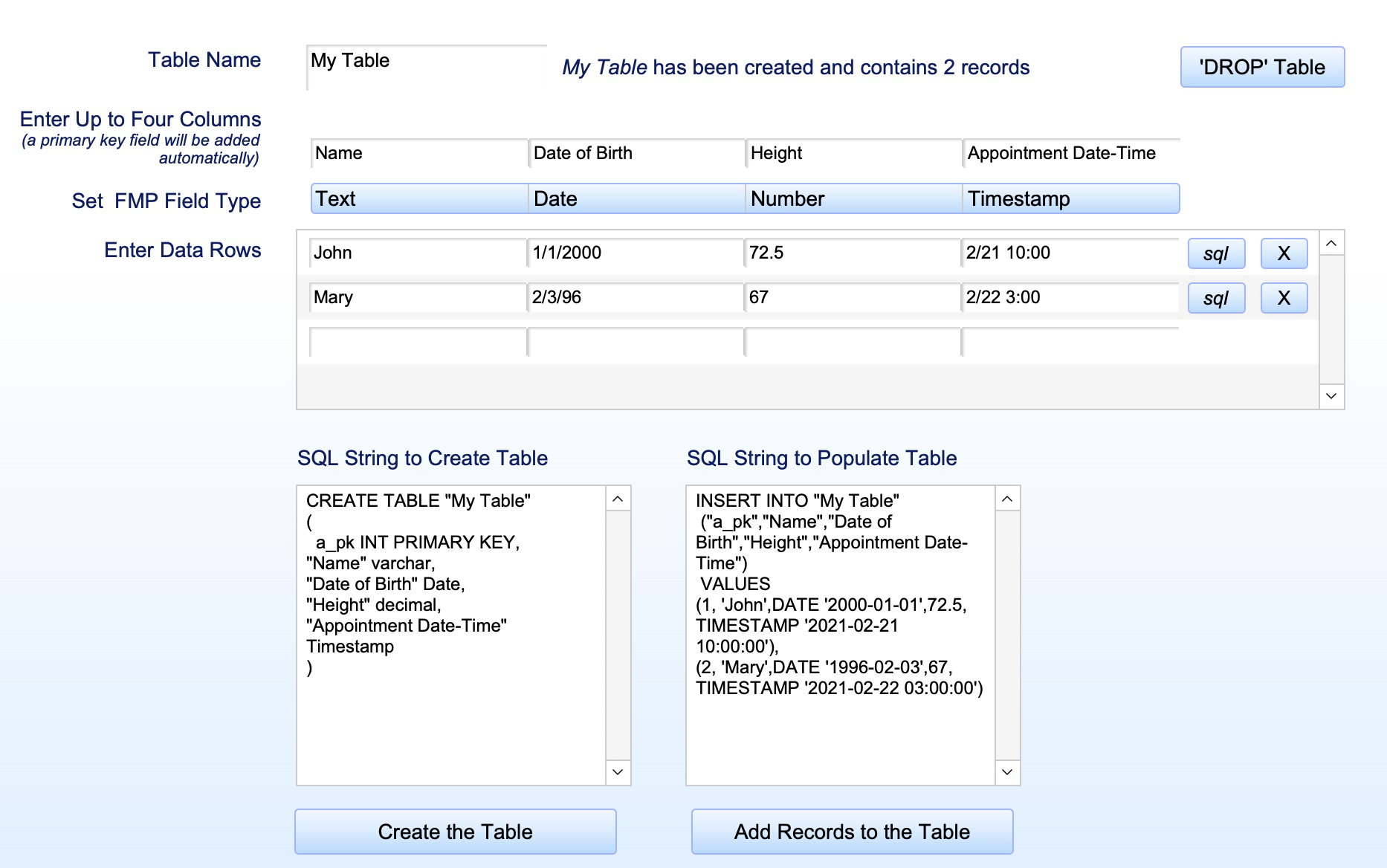 baseelements plugin address a sql datasource